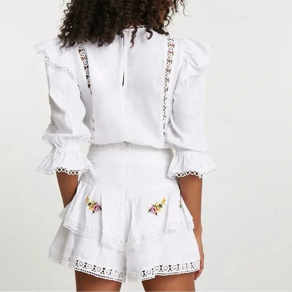 RIVER ISLAND | White Floral Embroidered Set - Picture 5 of 12